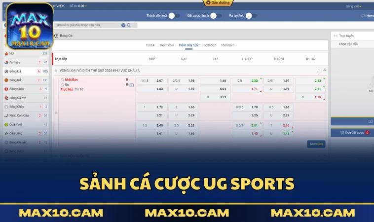 Sảnh cá cược UG Sports