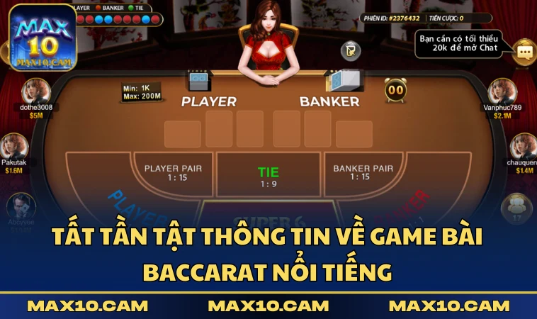 Tất tần tật thông tin về game bài Baccarat nổi tiếng