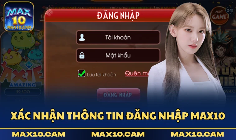 Xác nhận thông tin đăng nhập MAX10